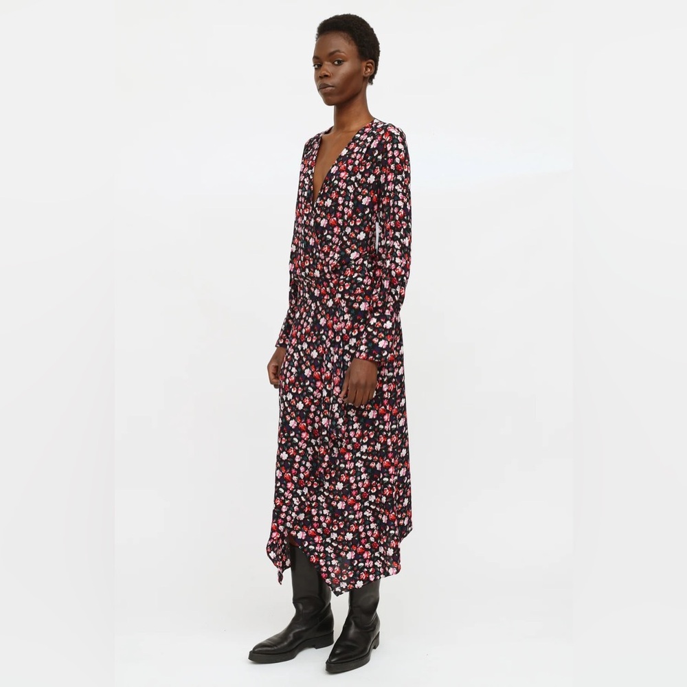 Equipment floral midi dress